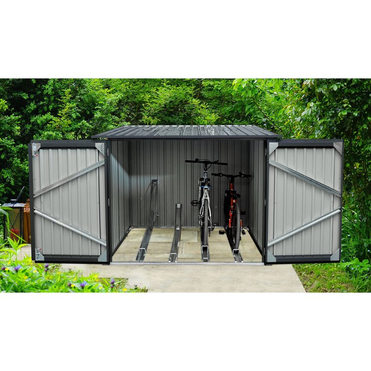 Metal horizontal sales bike shed